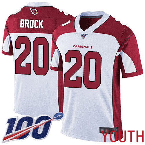 Arizona Cardinals Limited White Youth Tramaine Brock Road Jersey NFL Football #20 100th Season Vapor Untouchable